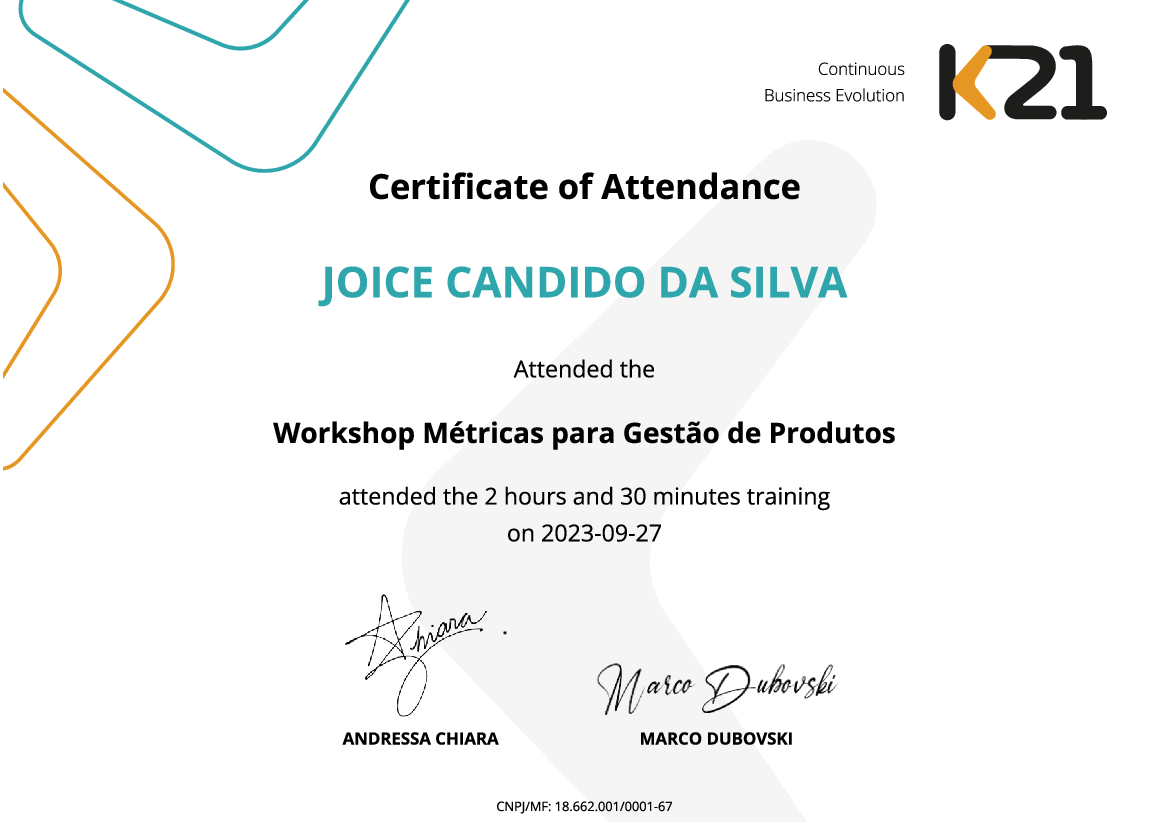 Certificado K21